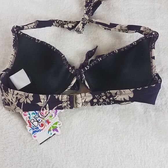 Becca by Rebecca Virtue Purple Floral Bikini Top - Picture 6 of 10